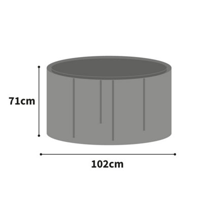 Bosmere Protector Circulaire Tafelblad Cover met Elastische Rand, 100