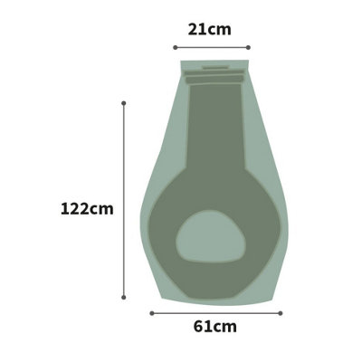 Bosmere Protector 6000 Large Chimenea Cover Dark Green 61cm x 122cm Waterproof UV Protected 6 Year Guarantee