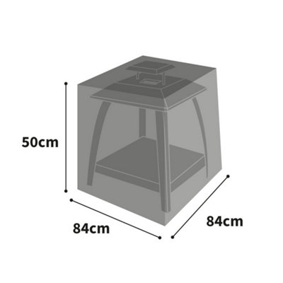 Bosmere Protector Large Round Firepit Cover Black 100% Waterproof UV Protected Outdoor Protection 6 Year Guarantee D84 H50 cm