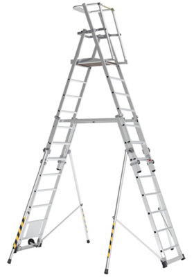 BoSS TeleguardPLUS Telescopic Platform Ladder 12 Rung