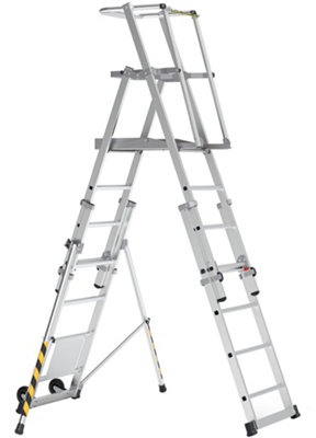 BoSS TeleguardPLUS Telescopic Platform Ladder 7 Rung
