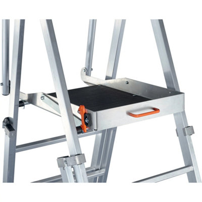 BoSS TeleguardPLUS Telescopic Platform Ladder 9 Rung