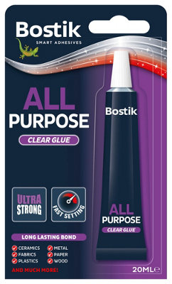 Bostik All Purpose Clear Glue 20ml (2 Packs)