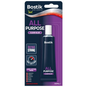 Bostik All Purpose Clear Glue 50ml (12 Packs)