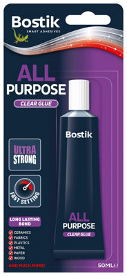 Bostik All Purpose Clear Glue 50ml (6 Packs)