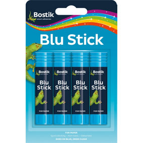 Bostik Blu Glue Stick 8g Pack of 4 (12 Packs)