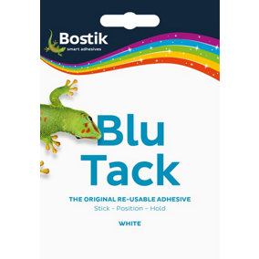 Bostik Blu Tack Handy White Re-Usable Adhesive Putty (6 Packs)