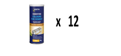 Bostik Cementone Colours For Cement Yellow 1KG Pack of 12