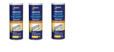 Bostik Cementone Colours For Cement Yellow 1KG Pack of 3