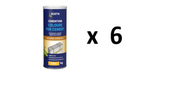 Bostik Cementone Colours For Cement Yellow 1KG Pack of 6