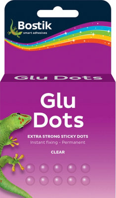 Bostik  Glu Dots Extra Strength Permanent 10mm On A Roll Pack of 200 (2 Packs)