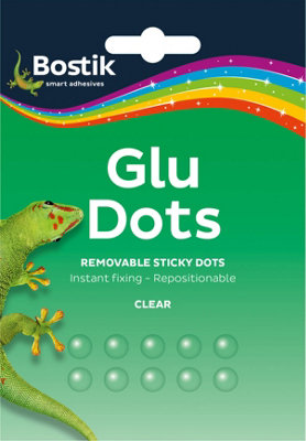 Bostik Glu Dots Removable 10mm Pack of 64 (6 Packs)