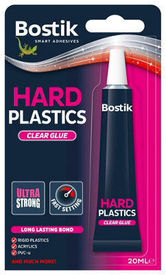 Bostik Hard Plastics Clear Glue 20ml (2 Packs)
