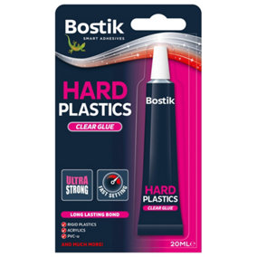 Bostik Hard Plastics Clear Glue 20ml (2 Packs)