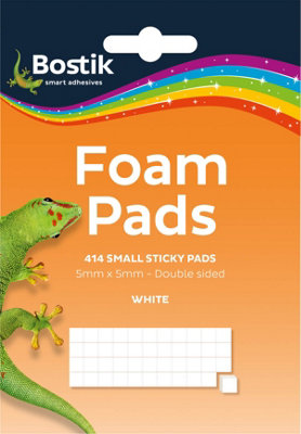 Bostik Self Adhesive Sticky Double Sided Foam Pads 5mm x 5mm Pack of 414 (12 Packs)