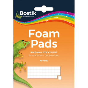 Bostik Self Adhesive Sticky Double Sided Foam Pads 5mm x 5mm Pack of 414 (12 Packs)
