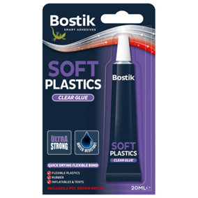 Bostik Soft Plastics Clear Glue 20ml (2 Packs)