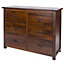 Boston 3+3 drawer wide chest, rich dark brown lacquer finish