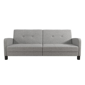 Boston 3-seater sofa bed in linen grey