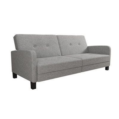 Boston 3-seater sofa bed in linen grey