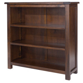 Boston 3 shelf bookcase, rich dark brown lacquer finish