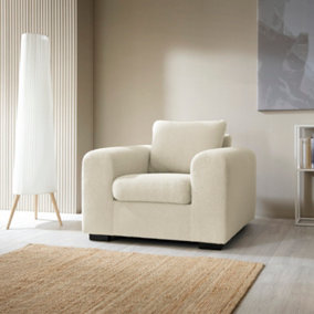 Boston Boucle Armchair in Cream