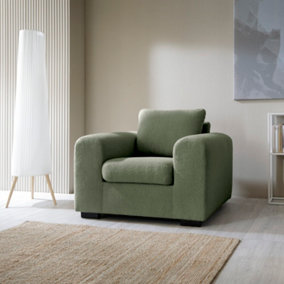 Boston Boucle Armchair in Forest Green