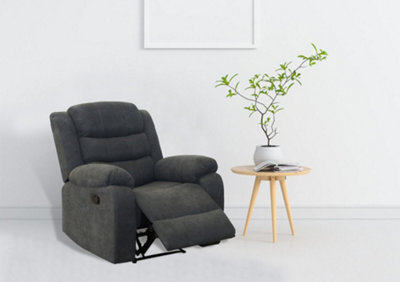 Boston Manual Fabric Recliner Chair Grey