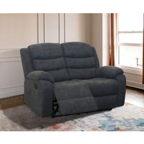 Boston Manual Fabric Recliner Sofa Grey