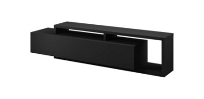 Bota 40 TV Cabinet in Black Matt - W2190mm H520mm D450mm, Sleek and Spacious