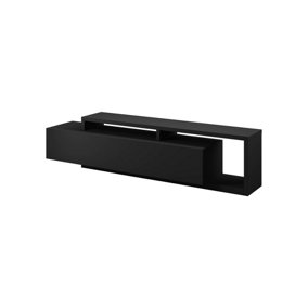 Bota 40 TV Cabinet in Black Matt - W2190mm H520mm D450mm, Sleek and Spacious