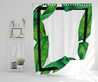 Botanical & Black Border (Shower Curtain) / Default Title Price Comparisons | Compare The Build