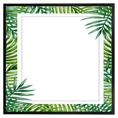 Botanical border (Picutre Frame) / 16x16" / Grey