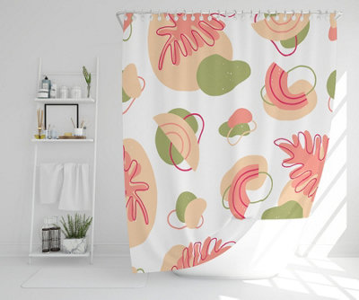 botanical elements with line art (Shower Curtain) / Default Title Price Comparisons | Compare The Build