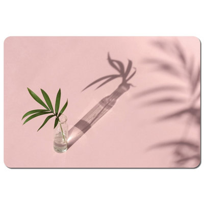 Botanical leaf on pink (Placemat) / Default Title