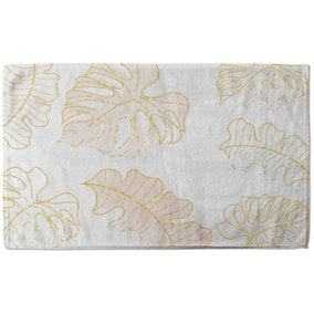 Botanical Leaves Line Art & Watercolour (Bath Towel) / Default Title