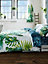 Botanical Palm Leaves King Duvet Cover and Pillowcase Set