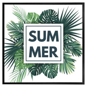 Botanical summer (Picutre Frame) / 30x30" / Grey