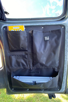Both Sides of the VW T5/T6 Rear Barn Door Storage Organisers