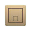 Bottom Entry Concealed Toilet Cistern WC with Dual Flush Square Brushed Brass Push Button - Includes WRAS Internals & Pipe