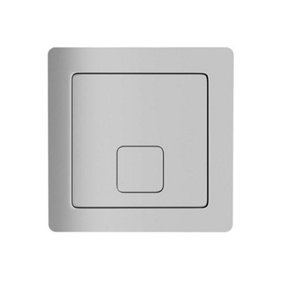 Bottom Entry Concealed Toilet Cistern WC with Dual Flush Square Polished Chrome Push Button - Includes WRAS Internals & Pipe