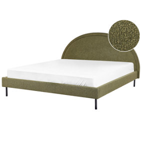 Boucle Bed EU Super King Size Green MARGUT
