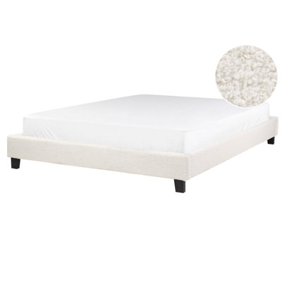 Boucle EU King Bed Cream Beige ROANNE