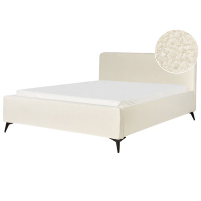 Boucle EU Super King Size Bed Cream VALOGNES