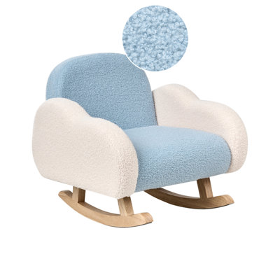 Boucle Kids Rocking Chair Light Blue SKARE