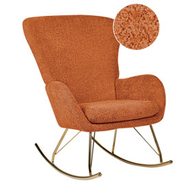 Boucle Rocking Chair Orange ANASET