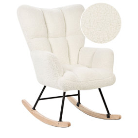 Boucle Rocking Chair White OULU