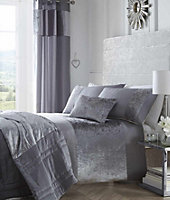 Boulevard Dove Grey Double Duvet Cover and Pillowcases