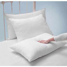 Bounce Back Pillow with Supportive Hollowfibre Fill & 100% Polyester Microfibre Cover - W74 x D48cm, Standard Firmness