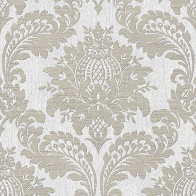 Boutique Archive Grey Damask Wallpaper